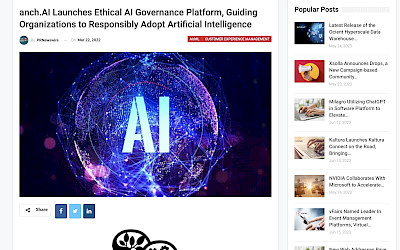 anch.AI Launches Ethical AI Governance Platform, Guiding Organizations to Responsibly Adopt Artificial Intelligence