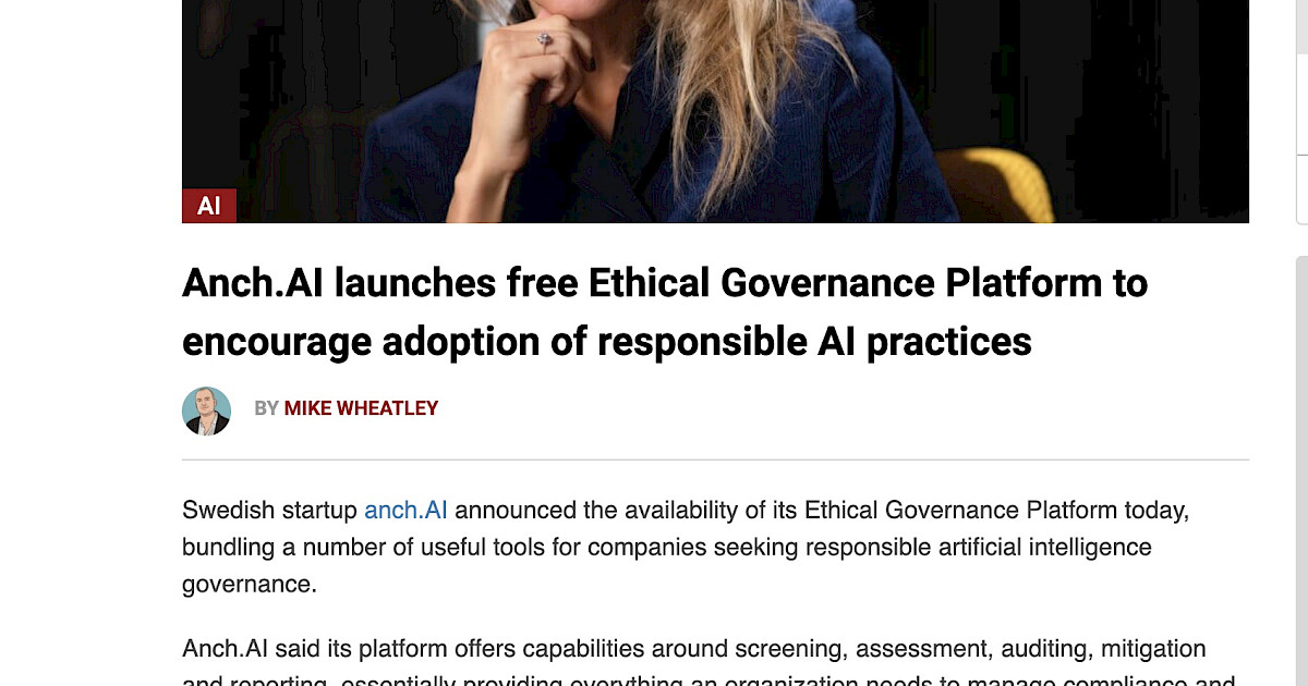 Anch Ai Launches Free Ethical Governance Platform To Encourage Adoption Anch Ai Launches Free Ethical Governance Platform To Encourage Adoption